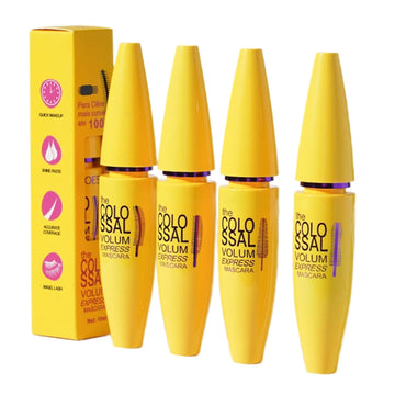 Mascara 4 pcs 4 têtes de brosse Mascara noir épais imperméable et résistant à la transpiration facile à enlever sans bavures